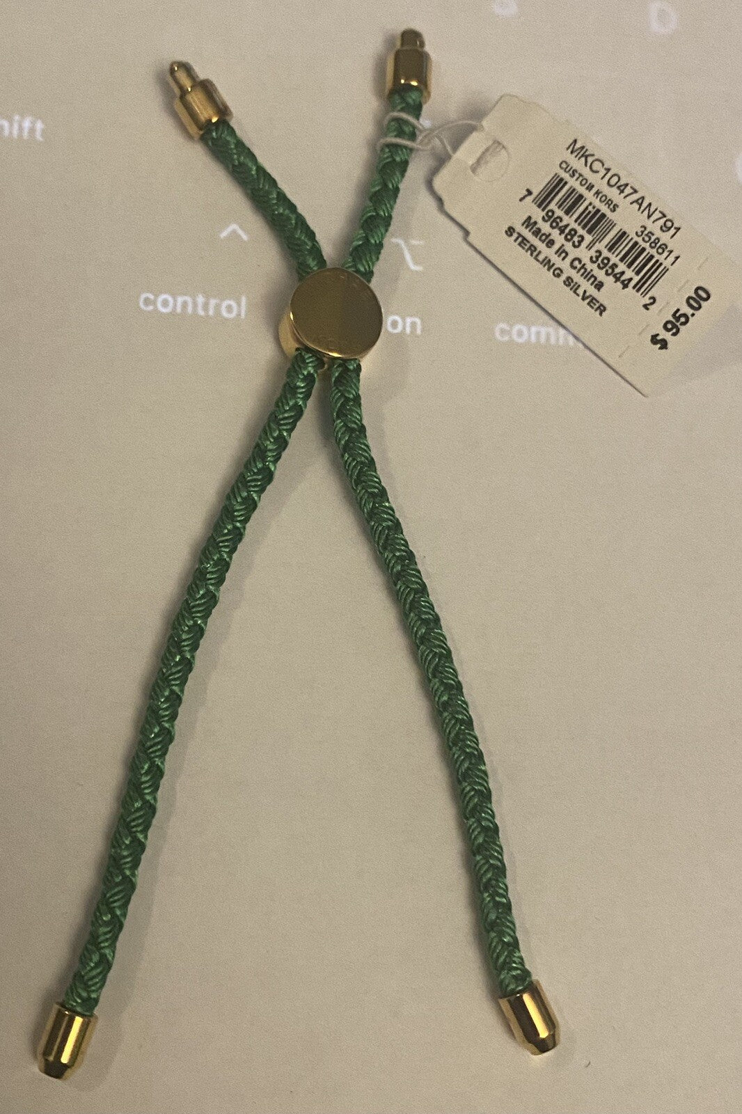Michael Kors Women's Custom Kors Sterling Silver Cord Bracelet $80