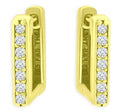 Marc & Marcella Diamond Square Hoop Earrings in 18K Gold Plated Sterling Silver