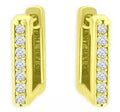 Marc & Marcella Diamond Square Hoop Earrings in 18K Gold Plated Sterling Silver