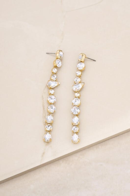 Ettika Ice Drop 18K Gold Plated Dangle Earrings - Gold