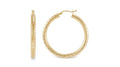 Giani Bernini Textured Tube Medium Hoop Earrings, 40mm, - Silver