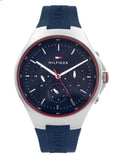Tommy Hilfiger Justin 1792057 Multifunction Dial Blue Silicone Strap Men’s Watch