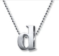 Little Letter by Alex Woo Initial Pendant Necklace Sterling Silver, D