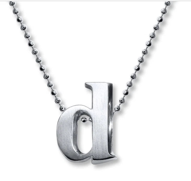 Little Letter by Alex Woo Initial Pendant Necklace Sterling Silver, D