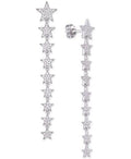 Tiara SS CZ STAR DROP EARRING 925 Sterling Silver $175