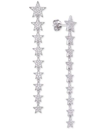 Tiara SS CZ STAR DROP EARRING 925 Sterling Silver $175