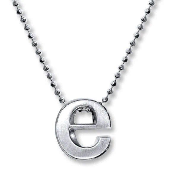 Little Letter by Alex Woo Initial Pendant Necklace Sterling Silver, E