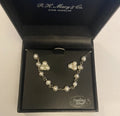 Bridge Cultured Pearl Necklace Earring Set Sterling Silver