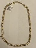 Paperclip Link 19" Chain Necklace in 18k Gold-Plated 925 Sterling Silver