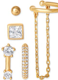 Giani Bernini 5-Pc Cubic Zirconia Stud Cuff Earring Set