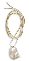 Anni Lu Shell on a String Pendant Necklace Gold Plated Ivory