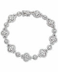 Tiara Cubic Zirconia Oval Round Link Bracelet