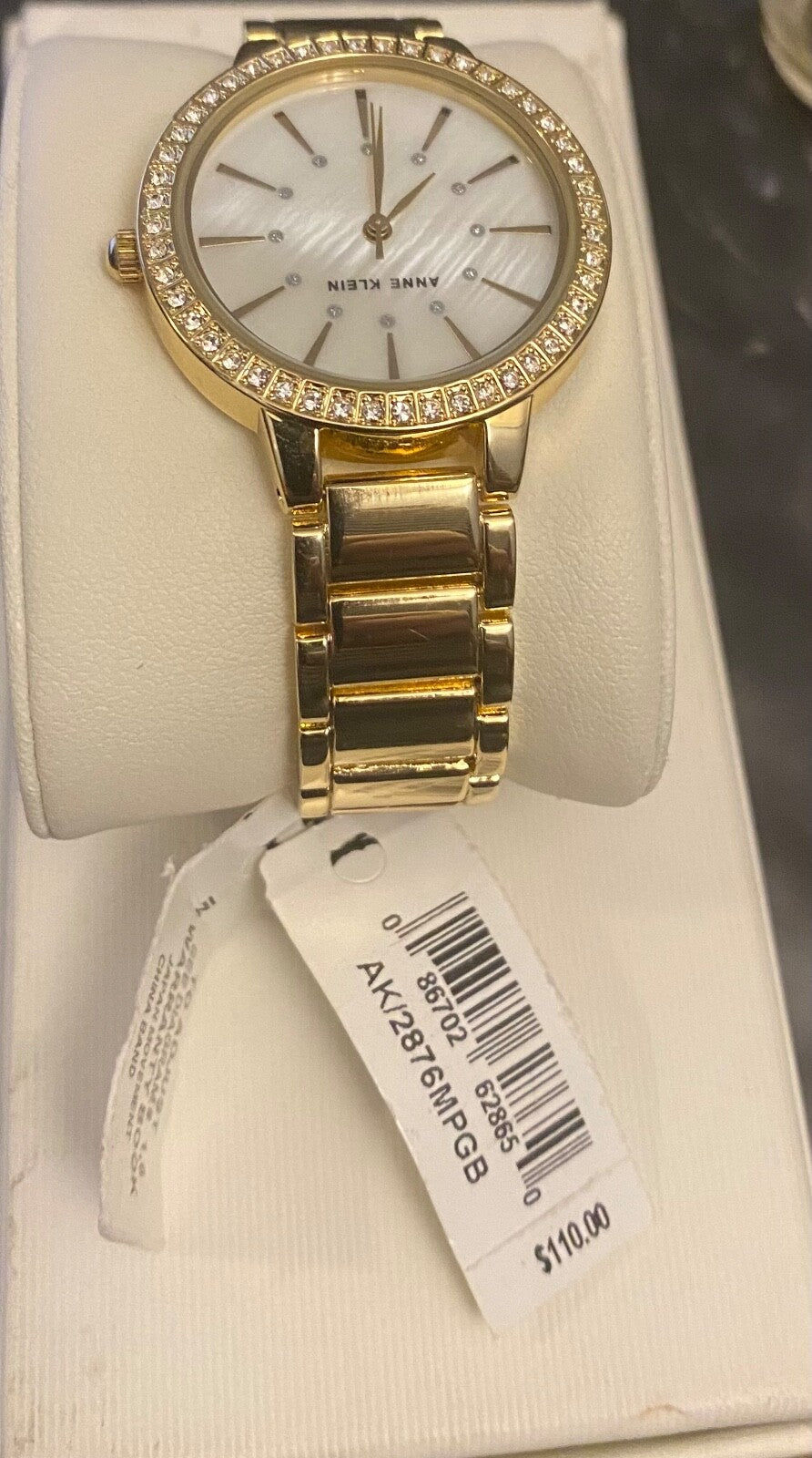 Anne Klein Women's Swarovski Crystal-Accented Rose Gold Watch AK/2876MPGB No Box