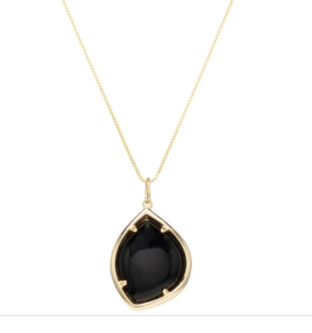 Onyx 18 Pendant Necklace, Designed in 18k Gold-Plated Sterling Silver - Onyx