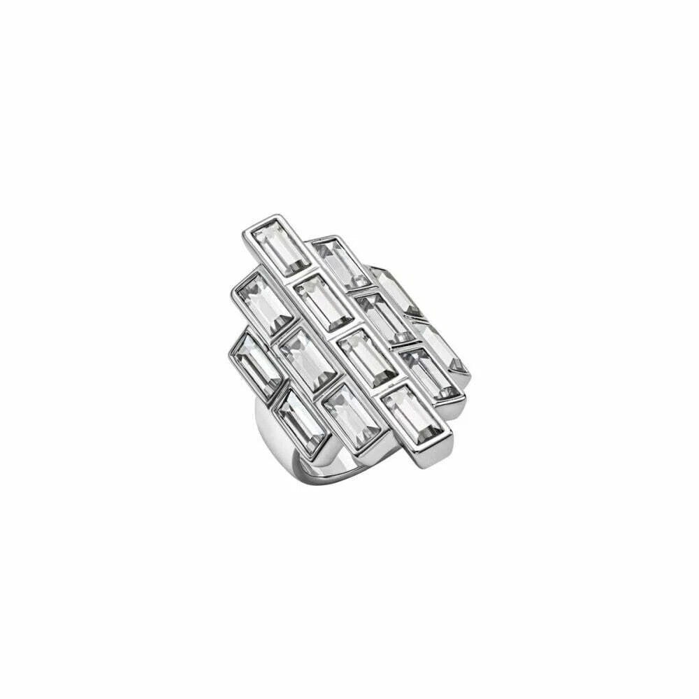 Atelier Swarovski Fluid Azzurro Cocktail Ring Silver NIB$349 6.5./55/489954