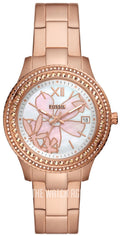 FOSSIL Stella Three Hand, Rose Gold Tone ES5192 Watch 37mm No Box