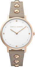 Rebecca Minkoff 2200322 Major Carnation Gold Tone Jute Strap 35mm Watch No Box