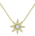 Giani Bernini Cubic Zirconia Starburst Pendant Necklace, 16" + 2" Extender