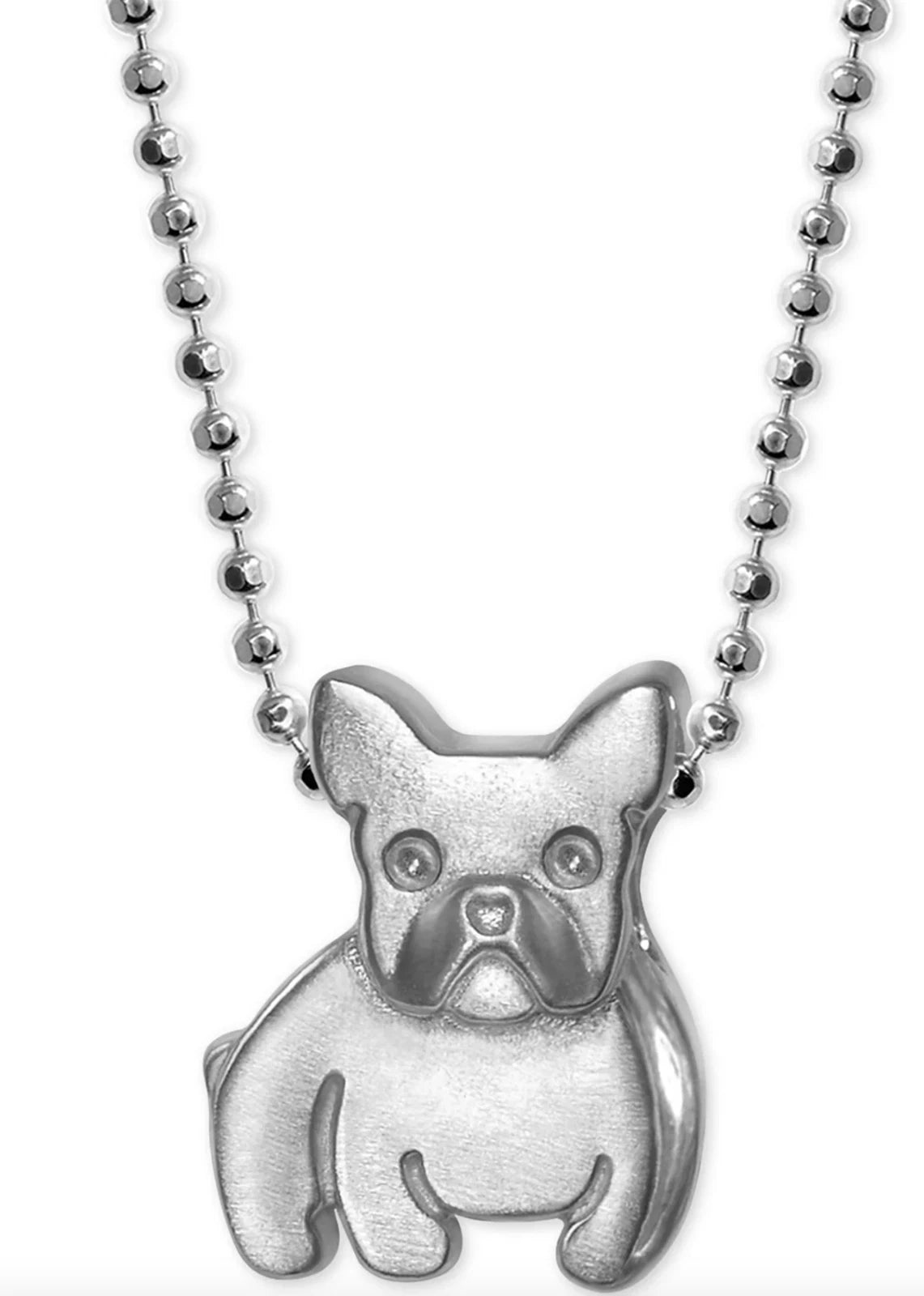 Alex Woo French Bulldog Pendant Necklace Sterling Silver 16in