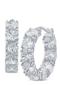 Cz by Kenneth Jay Lane Round Hoop Earrings