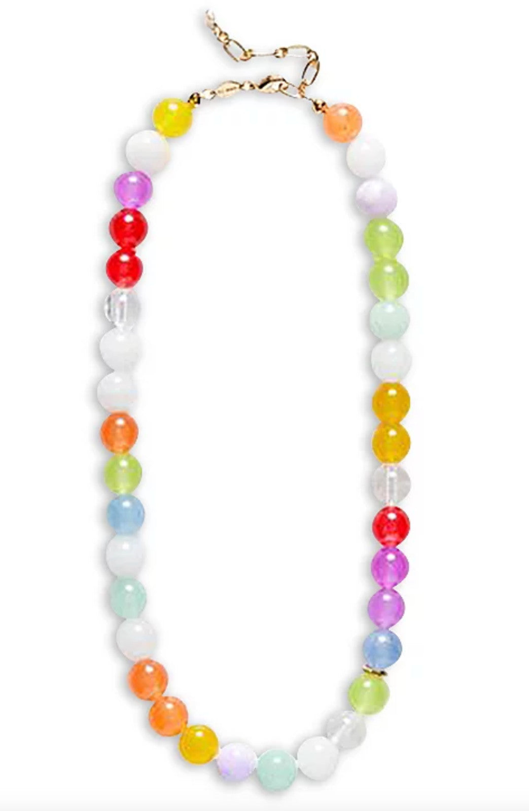 Anni Lu Ball Mixed Bead Collar Necklace, 15.55"-17.32"