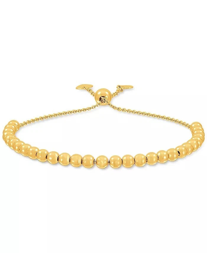 Giani Bernini Beaded Bolo Bracelet 18k Gold Over Silver or Sterling Silver