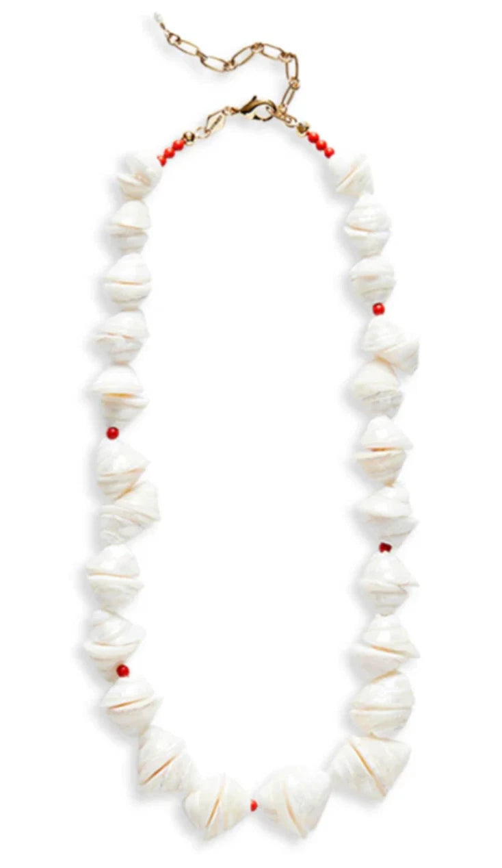 Anni Lu Seashell Smiles Shell Jasper Bead Necklace