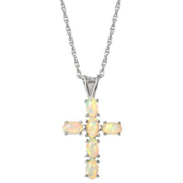 Giani Bernini Lab-Created Opal 18 Pendant Necklace (1-1/5 Ct. T.w.) in Sterling