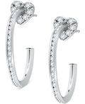 Giani Bernini Cubic Zirconia Heart Motif Small Hoop Earrings, 0.88","