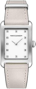 Rebecca Minkoff Women's Stainless Steel Quartz Watch with Leather Calfskin Strap