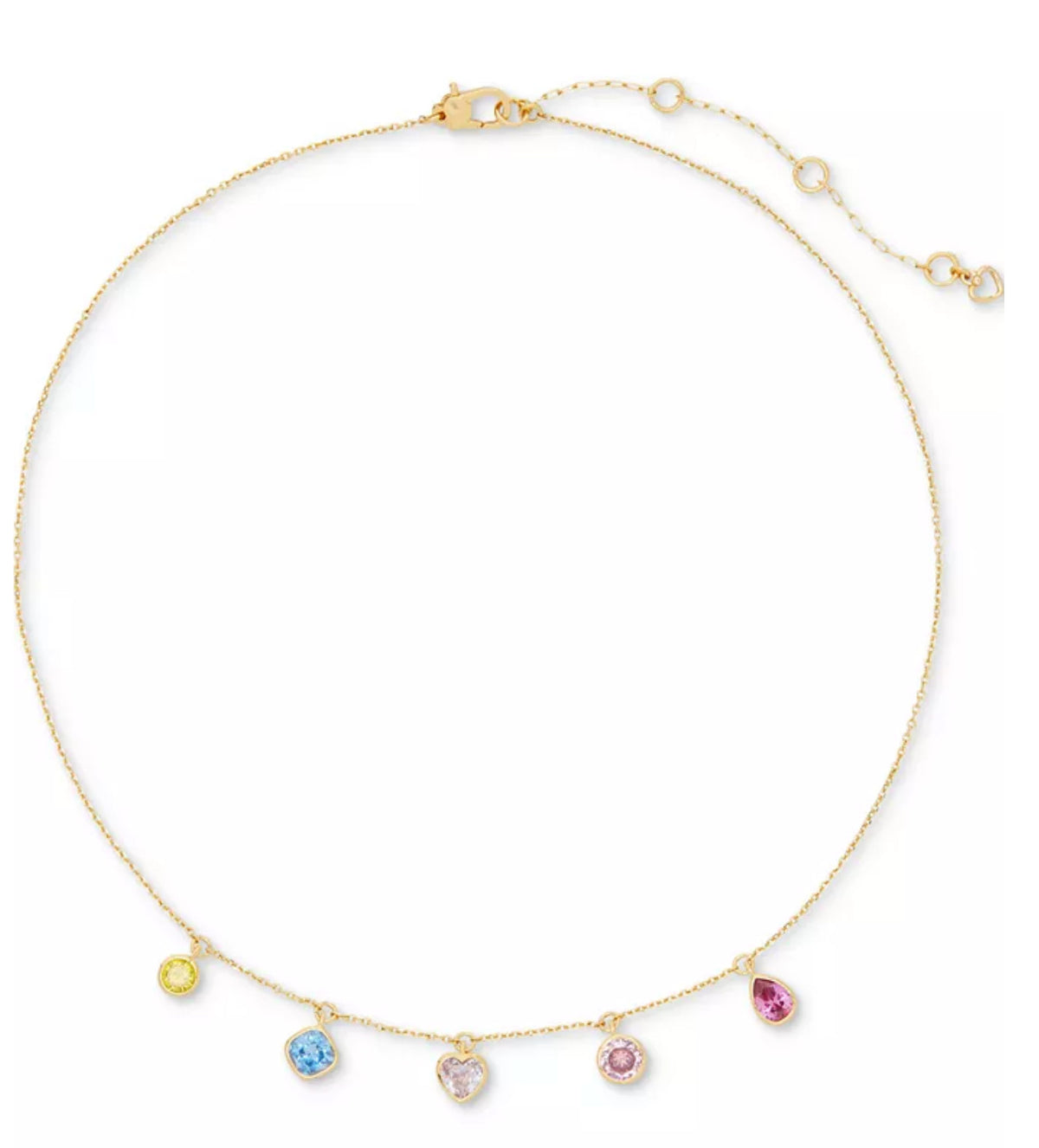 Kate Spade New York Bubbly Bezel Frontal Necklace, 16" + 3" extender