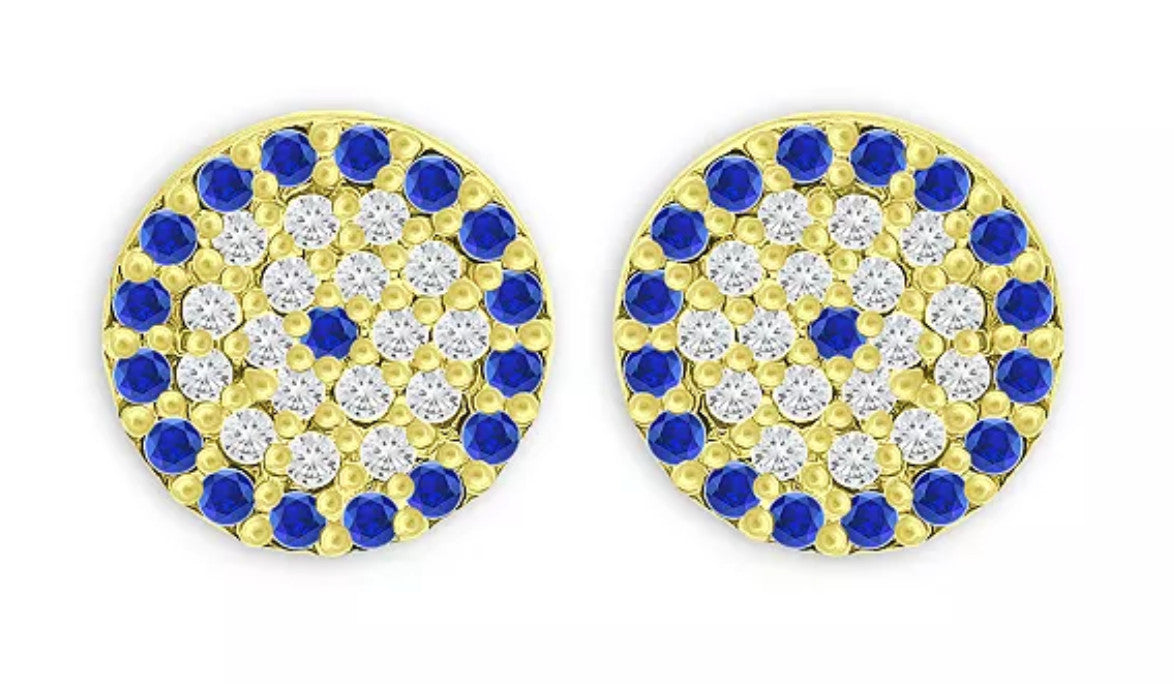 Marc & Marcella xBloomingdale's Diamond Synthetic Sapphire Circle Stud Earring