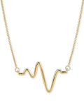 Sarah Chloe Large Heartbeat Pendant Necklace Sterling Silver