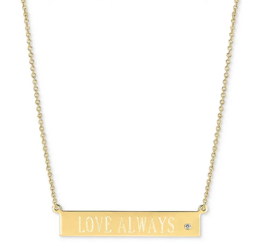 Sarah Chloe Love Always Pendant Necklace Gold