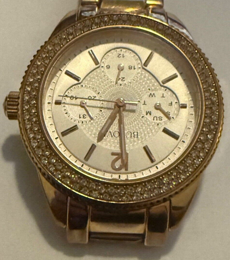 Bulova Women's Quartz Swarovski Crystal Accents Watch 38MM 97N101 No Box