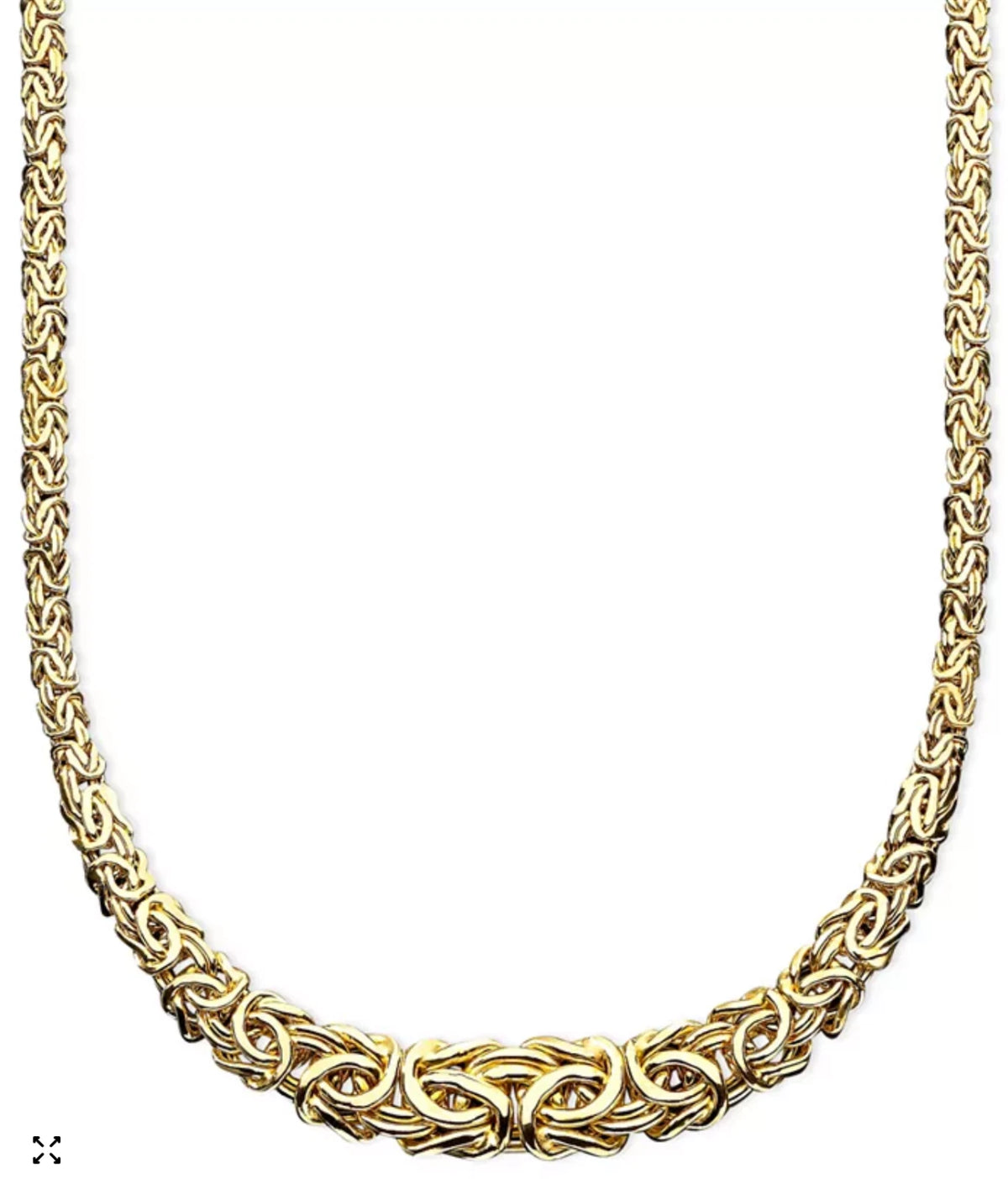 Giani Bernini Byzantine Link Collar Necklace in Sterling Silver, Gold Plated