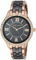 Anne Klein Black Rose Gold & Crystal Dial Ladies Watch AK/3548BKRG - NO BOX
