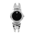 MOVADO 84E41842 STAINLESS STEEL BLACK DIAL QUARTZ WOMENS WATCH No Box
