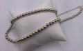 Sterling Silver 925 Beaded Necklace ball chain 18 grams adjustable 18 inch