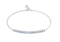 Giani Bernini Cubic Zirconia Linear Ankle Bracelet Aqua
