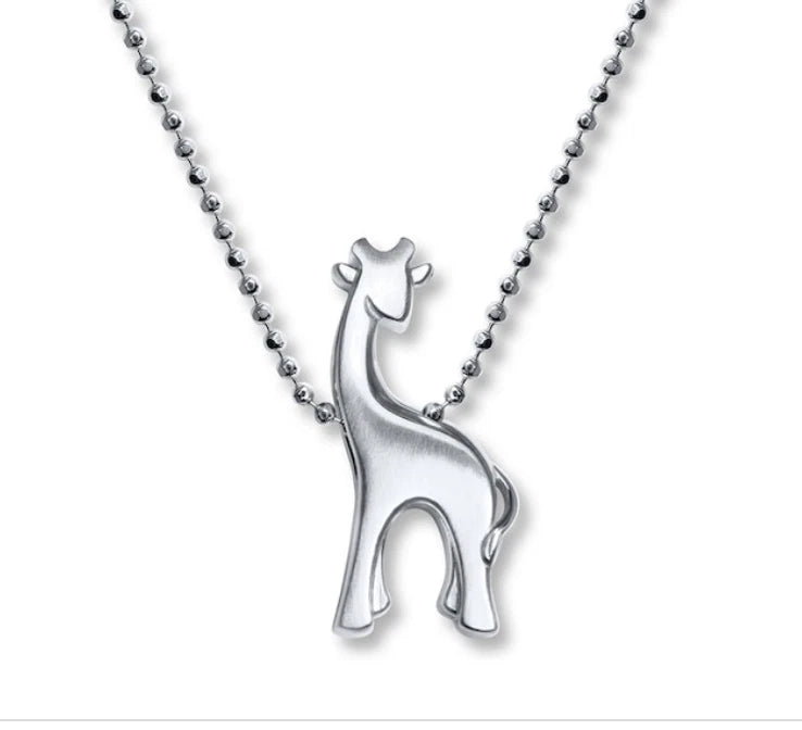 Alex Woo Giraffe Pendant Necklace, Sterling Silver