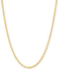 Gilded Silver 18k Gold Over Silver Cable Chain Necklace, Womens Size 18 Yellow