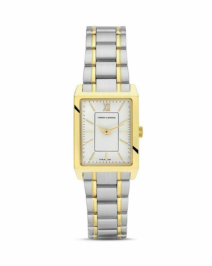 Larsson & Jennings We Wore What Boyfriend Link Bracelet Watch 27mm LXW22-3LSV-G