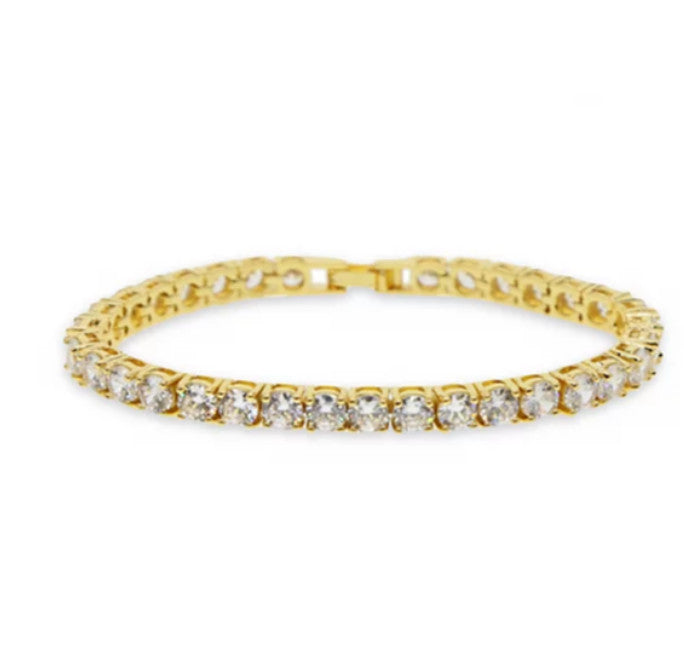 Ben Oni Simona Tennis Anklet - Gold