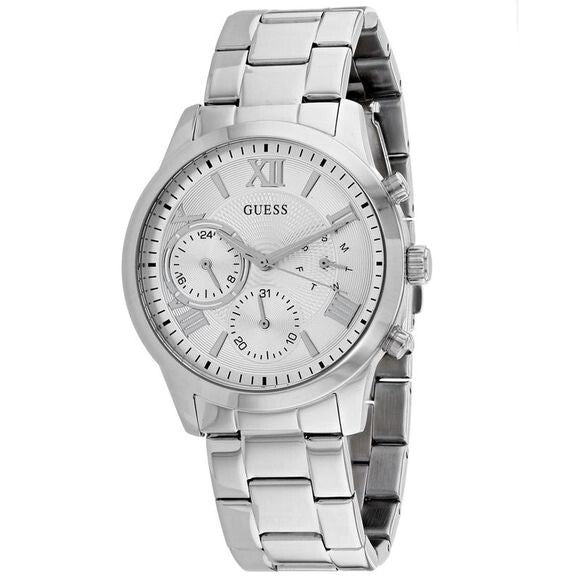 Guess Men's Solar Silver Dial Watch W1070L1 No Box