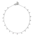 Allsaints Pyramid Charm Necklace Sterling Silver 17in