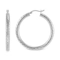 Giani Bernini Textured Tube Medium Hoop Earrings 40mm Sterling Silver