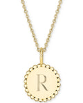 Initial Medallion Pendant Necklace in 14k Gold-Plated Sterling Silver, 18" - R