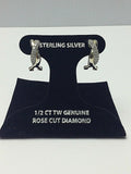 Victoria Townsend 1/2 CT Diamond Huggie Twist Earrings Sterling Silver