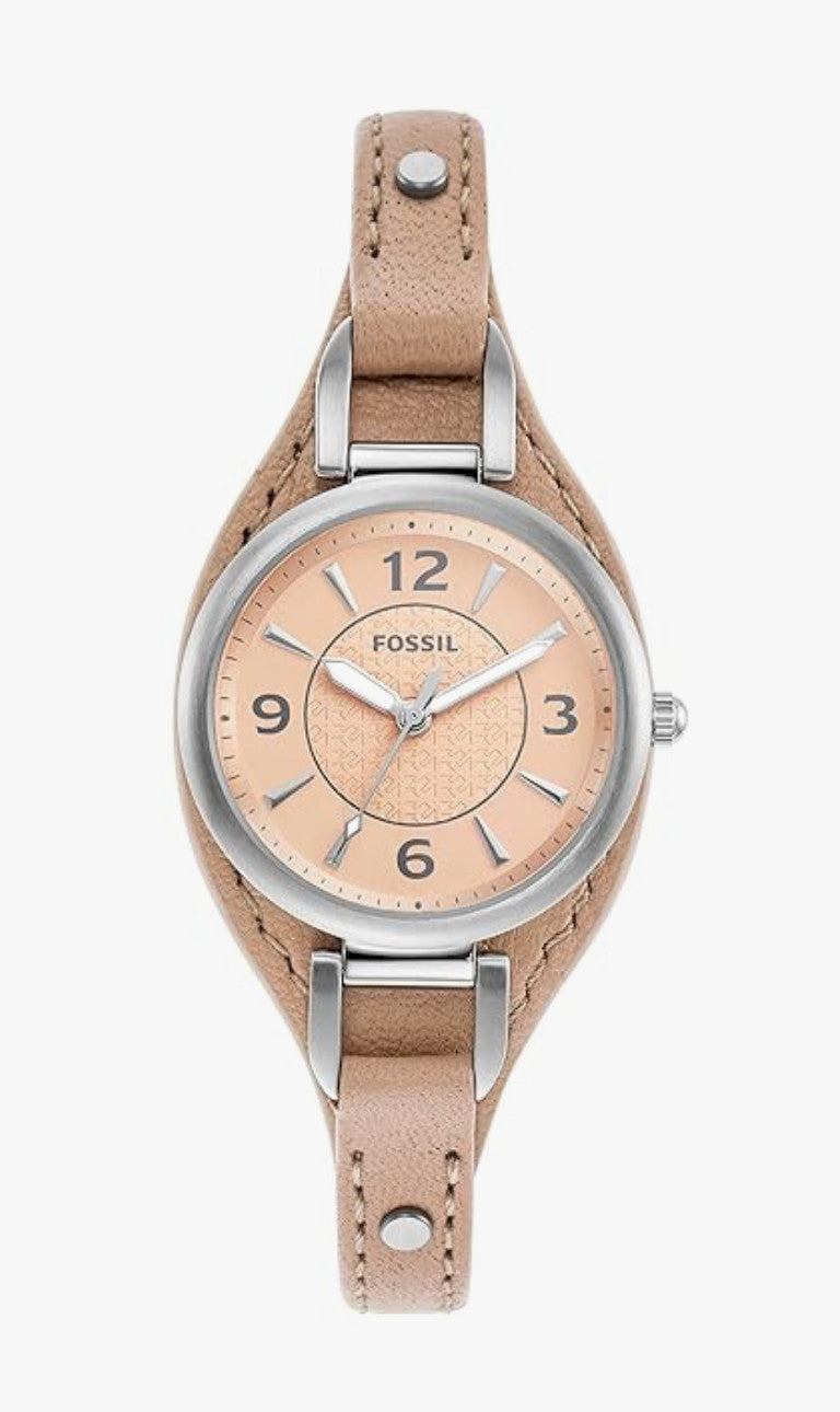 Fossil 28mm Women's Fashion Watch - Nude/Cream/Silver No Box
